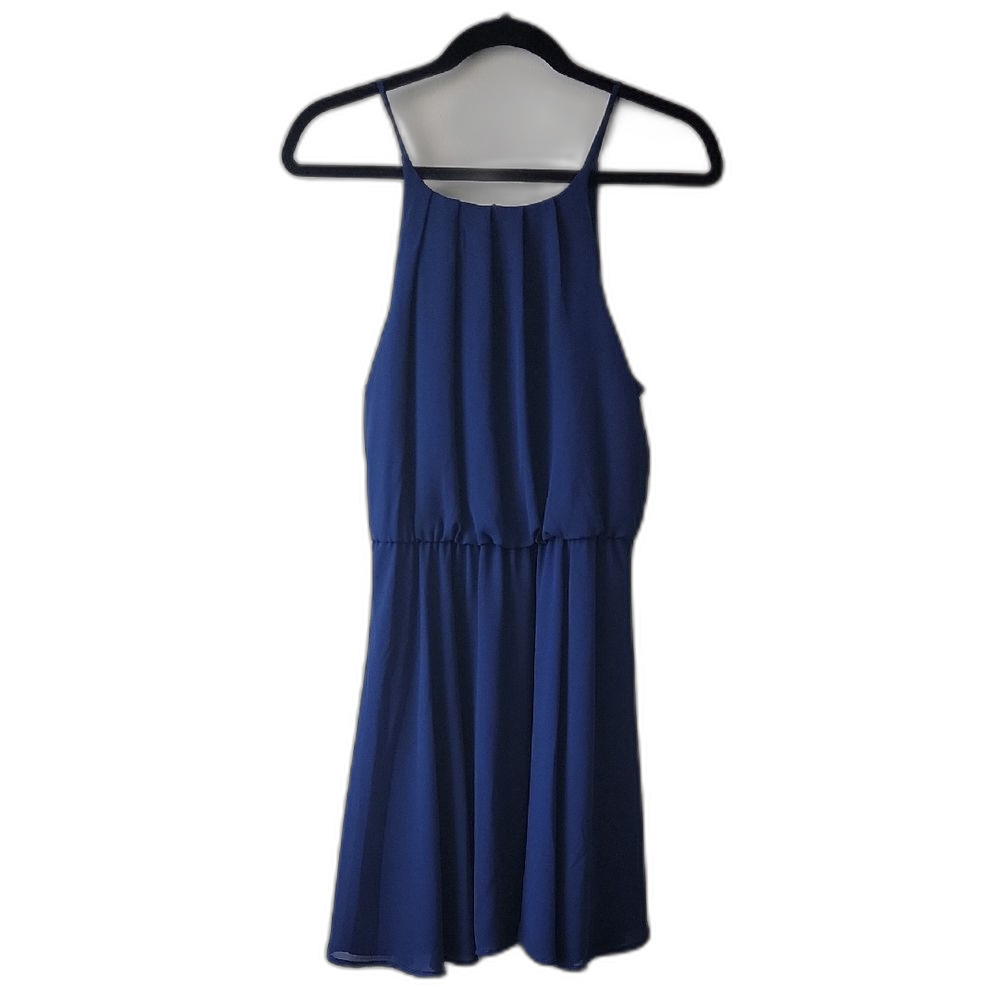 Blue Rain Blue Fit and Flare Dress